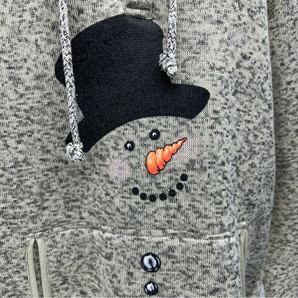SHEILAY Hoodie Snowman Plus Sz XXL Kangaroo Pocket Drawstring Fleece Lin… - Picture 3 of 10